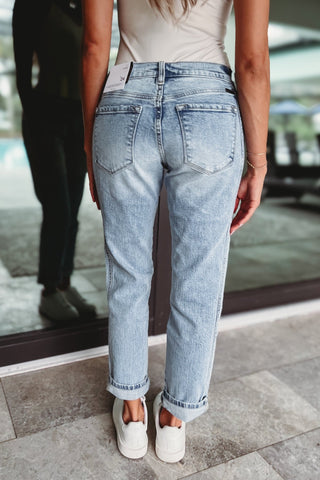 (PREORDER) KANCAN Lena Mid Rise Boyfriend Jeans - Simply Me Boutique