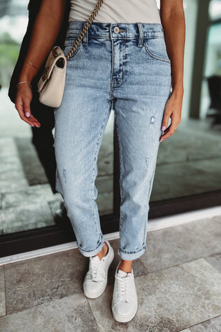 (PREORDER) KANCAN Lena Mid Rise Boyfriend Jeans - Simply Me Boutique