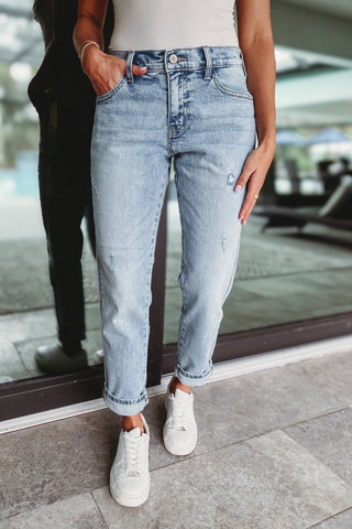 (PREORDER) KANCAN Lena Mid Rise Boyfriend Jeans - Simply Me Boutique
