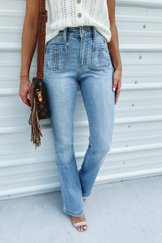 (PREORDER) KANCAN Lexi High Rise Bootcut Jeans - Simply Me Boutique