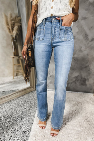 (PREORDER) KANCAN Lexi High Rise Bootcut Jeans - Simply Me Boutique