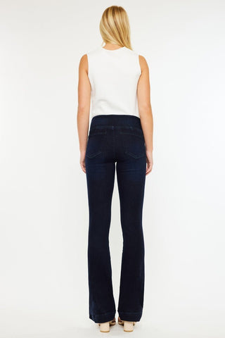 (PREORDER) KANCAN Maya Mid Rise Pull On Bootcut Jeans - Simply Me Boutique