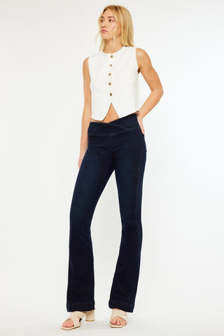(PREORDER) KANCAN Maya Mid Rise Pull On Bootcut Jeans - Simply Me Boutique