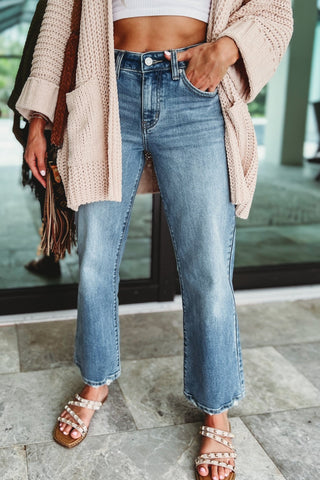 (PREORDER) KANCAN Melissa High Rise Slim Wide Leg Jeans - Simply Me Boutique