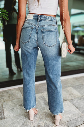 (PREORDER) KANCAN Melissa High Rise Slim Wide Leg Jeans - Simply Me Boutique