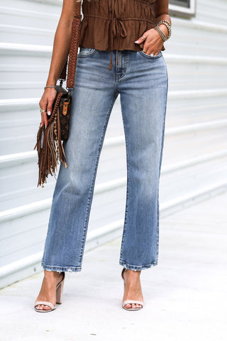 (PREORDER) KANCAN Melissa High Rise Slim Wide Leg Jeans - Simply Me Boutique