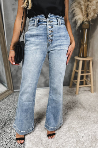 (PREORDER) KANCAN Meredith High Rise Flare Jeans - Simply Me Boutique