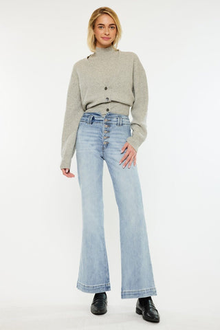 (PREORDER) KANCAN Meredith High Rise Slim Flare Jeans - Simply Me Boutique