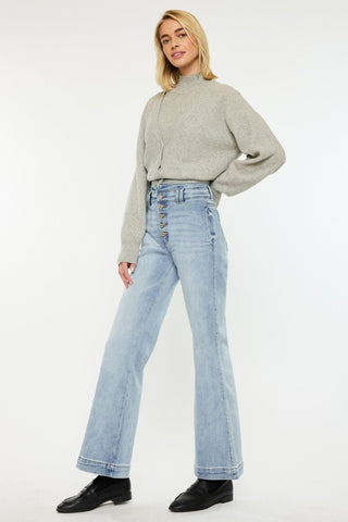 (PREORDER) KANCAN Meredith High Rise Slim Flare Jeans - Simply Me Boutique