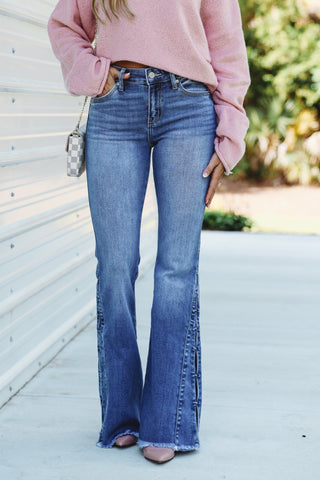 (PREORDER) KanCan Ruby High Rise Flare Jeans - Simply Me Boutique