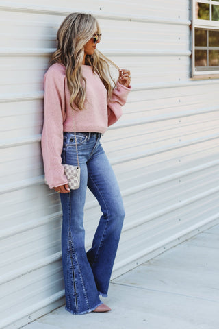 (PREORDER) KanCan Ruby High Rise Flare Jeans - Simply Me Boutique