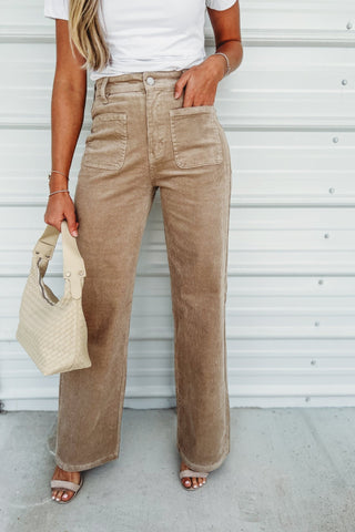 (PREORDER) KANCAN Saturn High Rise Wide Leg Corduroy Pants - Simply Me Boutique