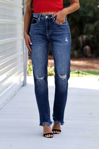 (PREORDER) KANCAN Sutton High Rise Slim Straight Jeans - Simply Me Boutique