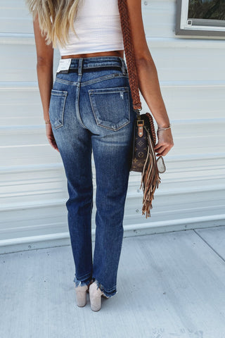 (PREORDER) KANCAN Sutton High Rise Slim Straight Jeans - Simply Me Boutique