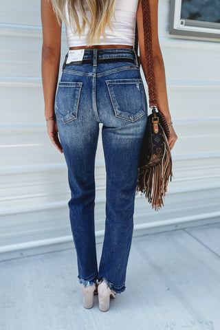 (PREORDER) KANCAN Sutton High Rise Slim Straight Jeans - Simply Me Boutique