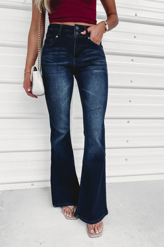 (PREORDER) KANCAN Vida High Rise Flare Jeans - Simply Me Boutique
