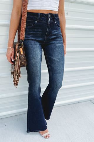 (PREORDER) KANCAN Vida High Rise Flare Jeans - Simply Me Boutique