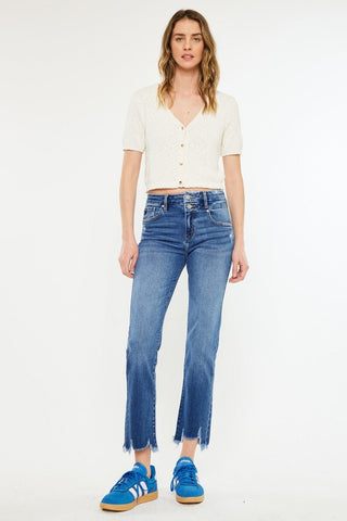 (PREORDER) KANCAN Wren High Rise Slim Straight Leg Jeans - Simply Me Boutique