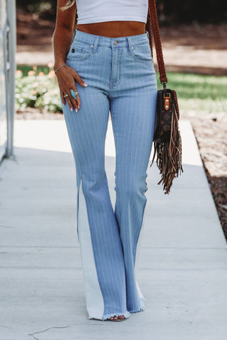 (PREORDER) London High Rise Extreme Flare Jeans - Simply Me Boutique