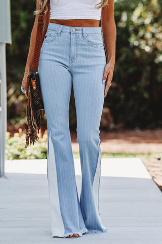 (PREORDER) London High Rise Extreme Flare Jeans - Simply Me Boutique