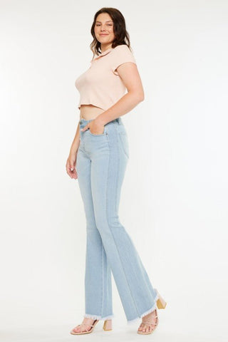 (PREORDER SHIPS 10 DAYS) KANCAN Andi High Rise Curvy Flare Jeans (Light Wash) - Simply Me Boutique