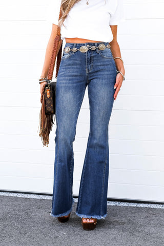 (PREORDER SHIPS 10 DAYS) KANCAN Andi High Rise Curvy Flare Jeans - Simply Me Boutique