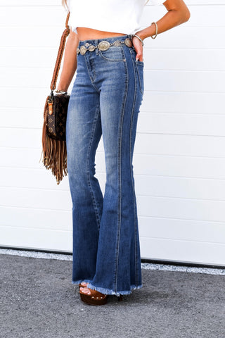 (PREORDER SHIPS 10 DAYS) KANCAN Andi High Rise Curvy Flare Jeans - Simply Me Boutique