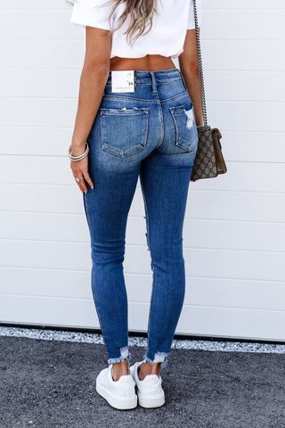 (PREORDER SHIPS 10 days) KANCAN Macy Mid Rise Ankle Skinny Jeans - Simply Me Boutique