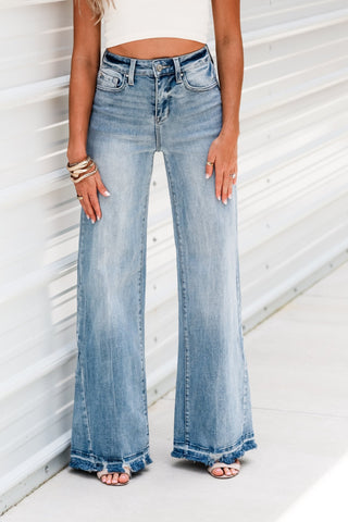 (PREORDER SHIPS 10 DAYS) PETRA153 Paige High Rise Wide Leg Jeans - Simply Me Boutique