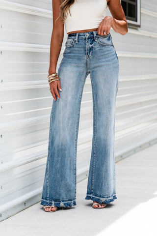 (PREORDER SHIPS 10 DAYS) PETRA153 Paige High Rise Wide Leg Jeans - Simply Me Boutique