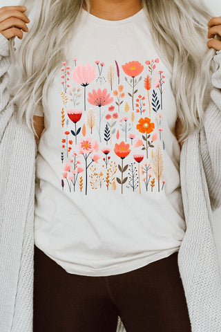 PREORDER SHIPS 1/27 - Ivory Wildflower Spring Graphic Tee - Simply Me Boutique