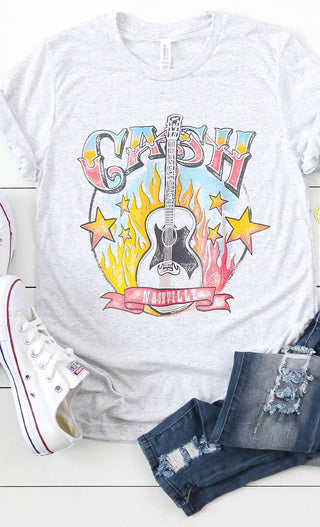 PREORDER SHIPS 1/27 - Retro Cash Nashville Guitar Graphic Tee - Simply Me Boutique