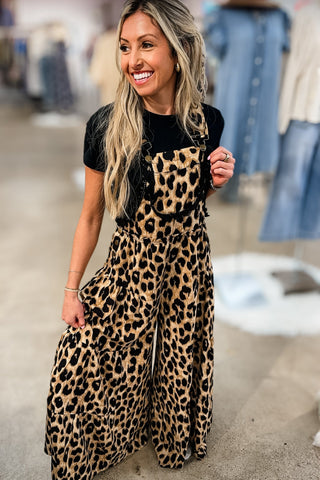 PREORDER (Ships April) Free Spirit Cheetah Overalls - Simply Me Boutique