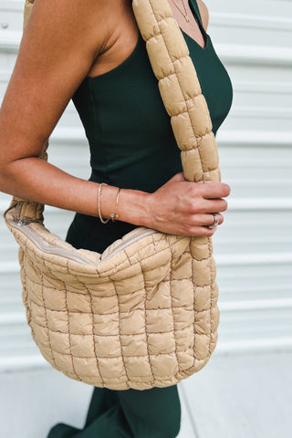 Puffy Quilted Crossbody/Shoulder Bag - Simply Me Boutique