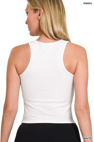 Racerback Rib Crop Top - Simply Me Boutique