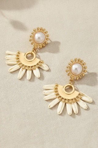 Raffia Drop Earrings - Simply Me Boutique