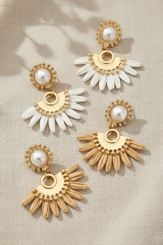 Raffia Drop Earrings - Simply Me Boutique