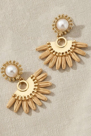 Raffia Drop Earrings - Simply Me Boutique