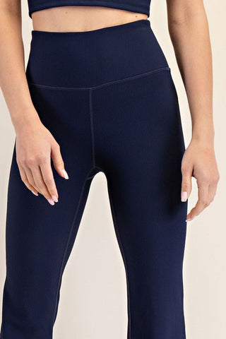 Reset Ready NAVY Ribbed Flare Leggings - Simply Me Boutique