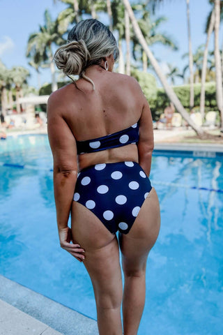 Retro Bandeau Polka Dot Bikini Set - Simply Me Boutique