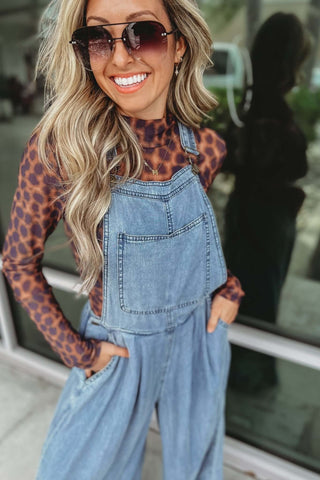 Retro Vibes Oversized Wide Leg Overalls - Simply Me Boutique