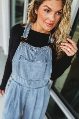 Retro Vibes Oversized Wide Leg Overalls - Simply Me Boutique