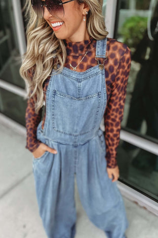 Retro Vibes Oversized Wide Leg Overalls - Simply Me Boutique