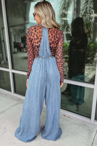 Retro Vibes Oversized Wide Leg Overalls - Simply Me Boutique