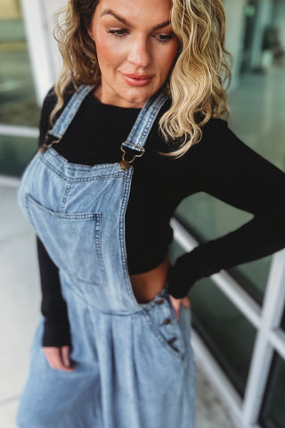 Retro Vibes Oversized Wide Leg Overalls - Simply Me Boutique