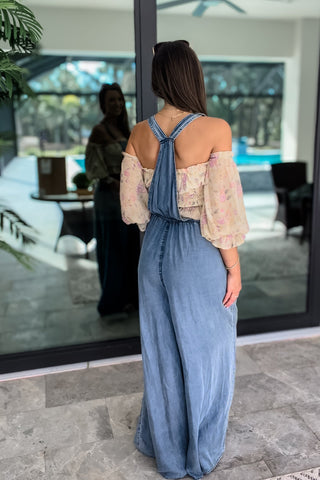 Retro Vibes Wide Leg Overalls Jumpsuit - Simply Me Boutique