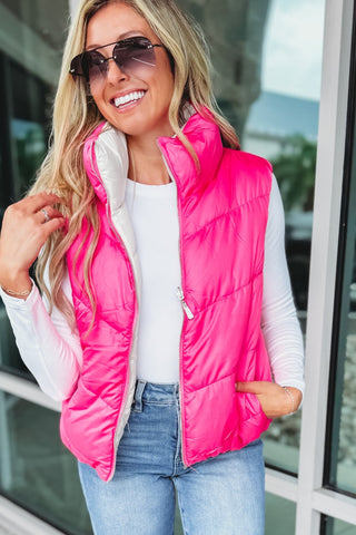 Reversible Aspen Nights Puffer Vest - Simply Me Boutique