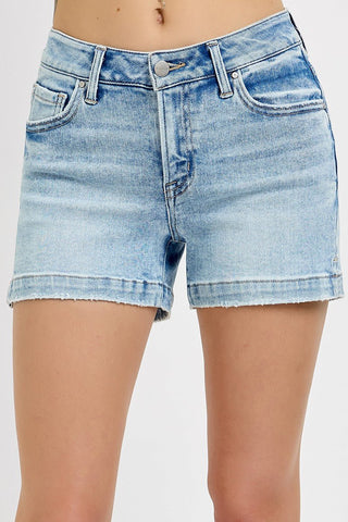 RISEN Annie Low Mid Rise Shorts - Simply Me Boutique