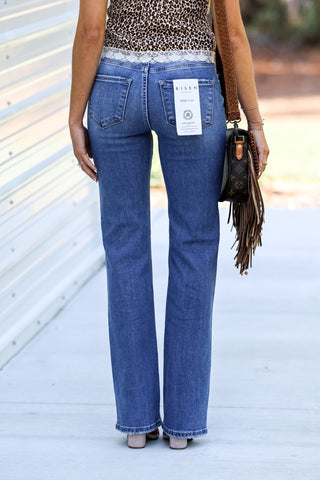 RISEN Ivy Tummy Control High Rise Straight Jeans - Simply Me Boutique