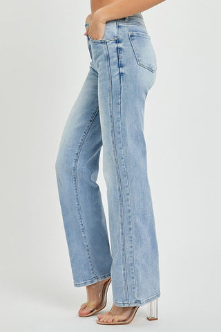 RISEN Luna Light Wash Straight Jeans - Simply Me Boutique